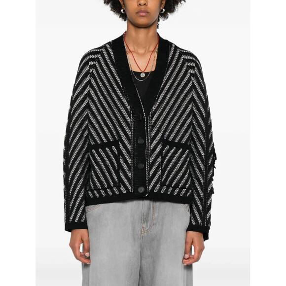 GOLDEN GOOSE Sweaters - NEW GOLDEN GOOSE women's journey olidia cardigan in black white